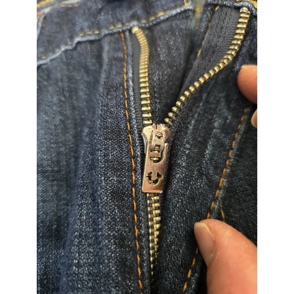 Vintage True Religion Jeans Men 40x34 Ricky Flap Denim Pants Made USA World Tour